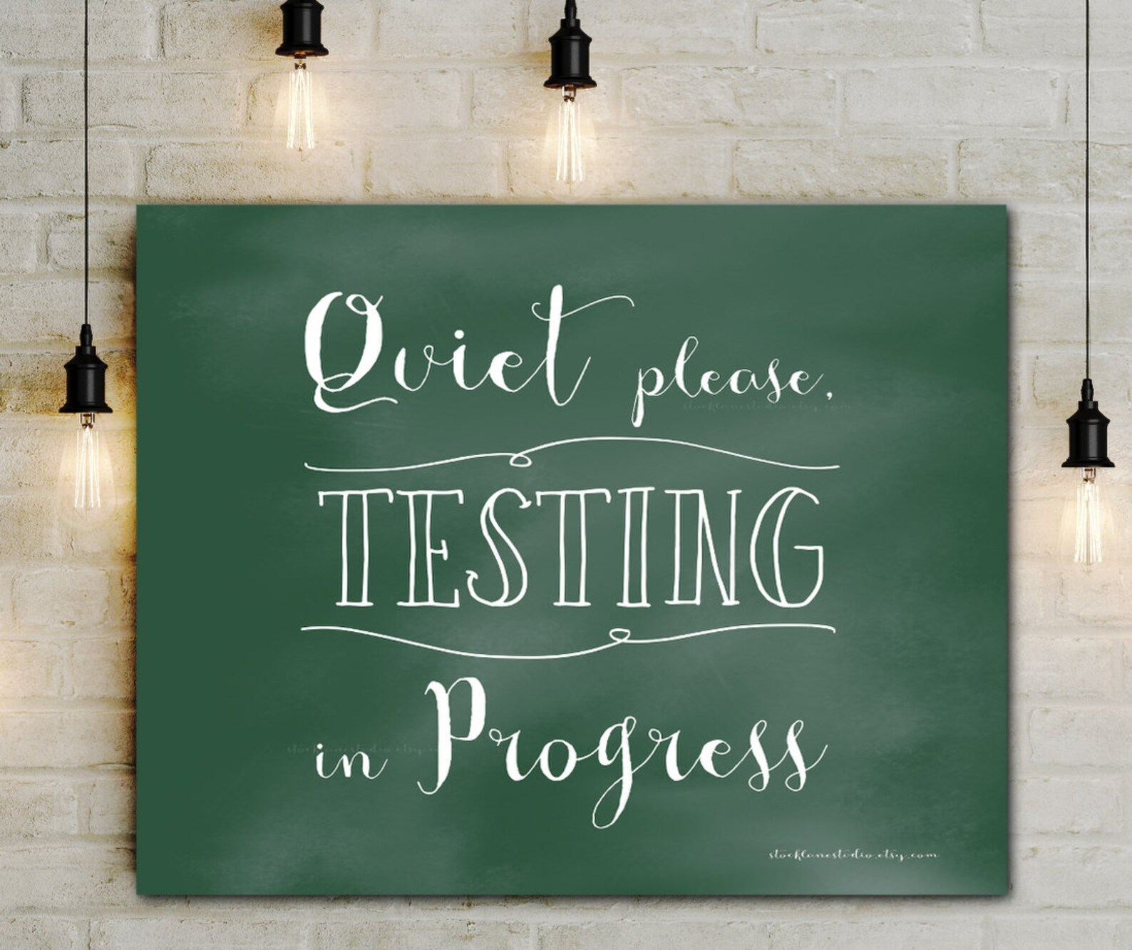 Quiet Testing Sign Printable Diy Teacher Appreciation Gift - Etsy