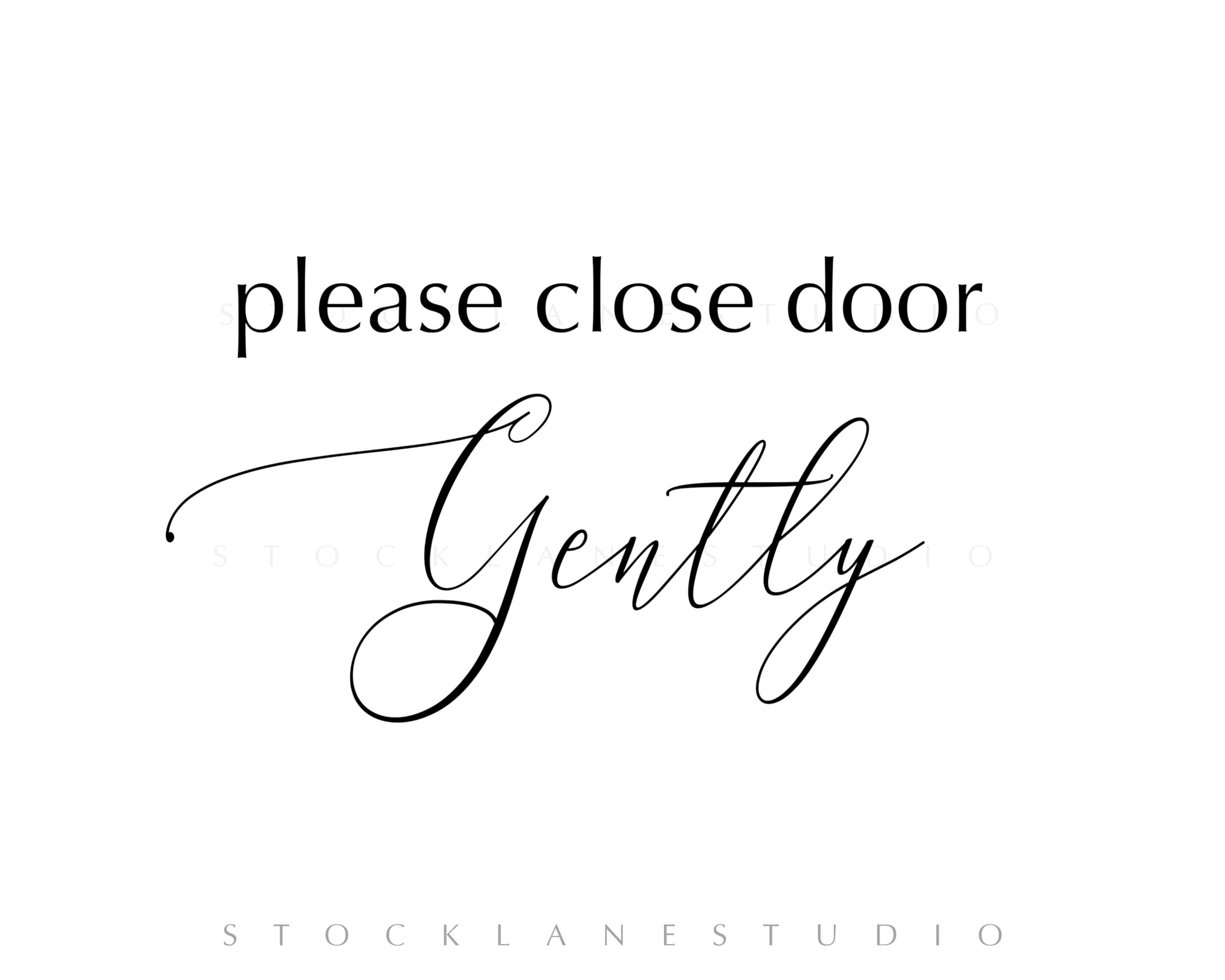 ドアをゆっくり閉めてください」サイン：教室、保育園、オフィス、医療機関向けのミニマリストな装飾（PDF および JPG） - Etsy 日本, image size:3000x2400