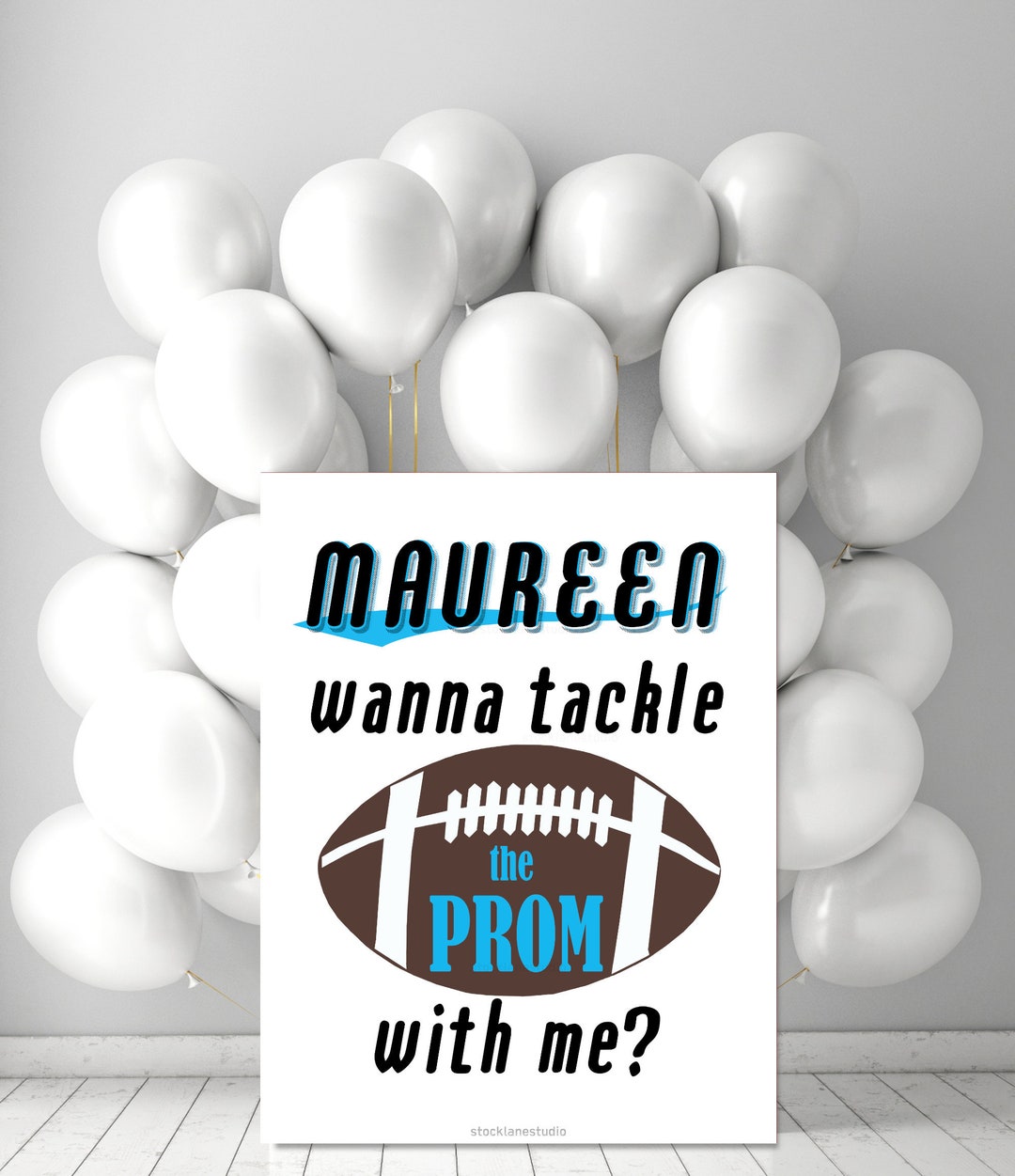 Prom Proposal Personalized Printable Football Promposal 2024 Poster