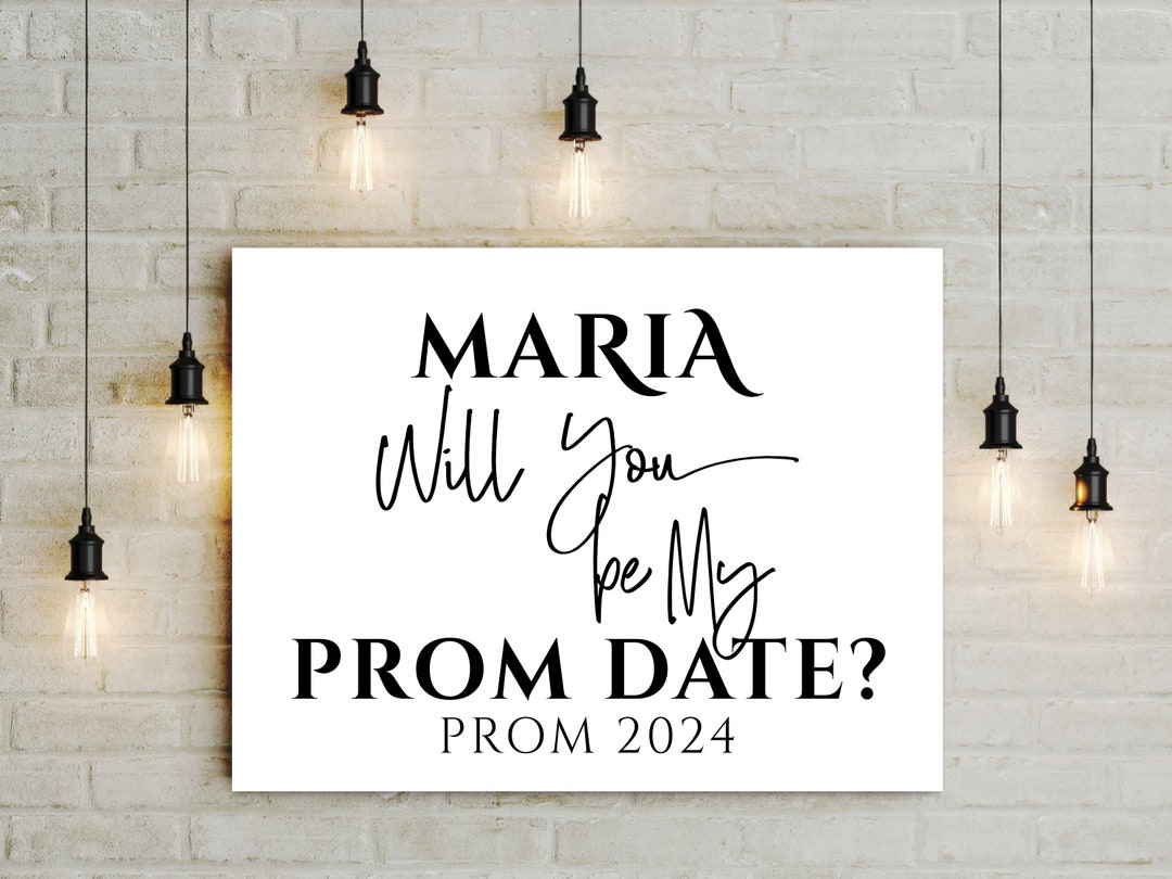 Printable Custom Promposal 2025 Sign, Will You Be My Prom Date, Bokeh