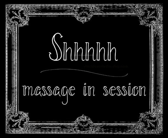 Printable in Session Sign Shhh Massage in Session DIY Spa - Etsy