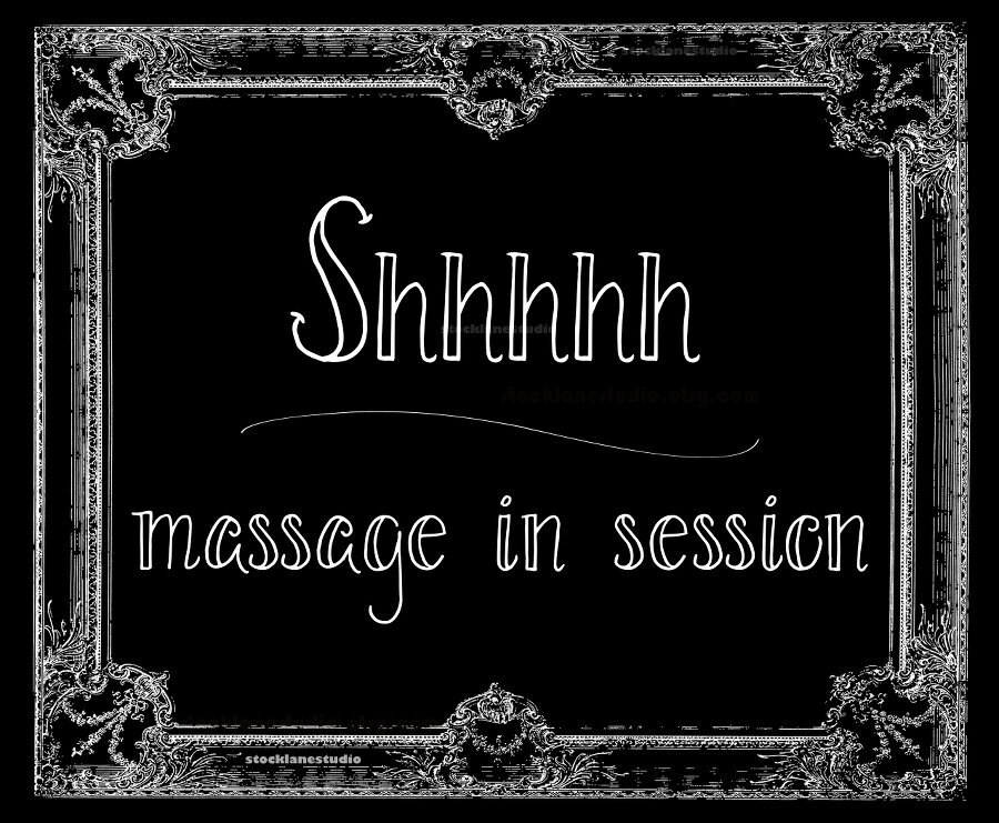 Printable In Session Sign Shhh Massage In Session DIY Spa Etsy