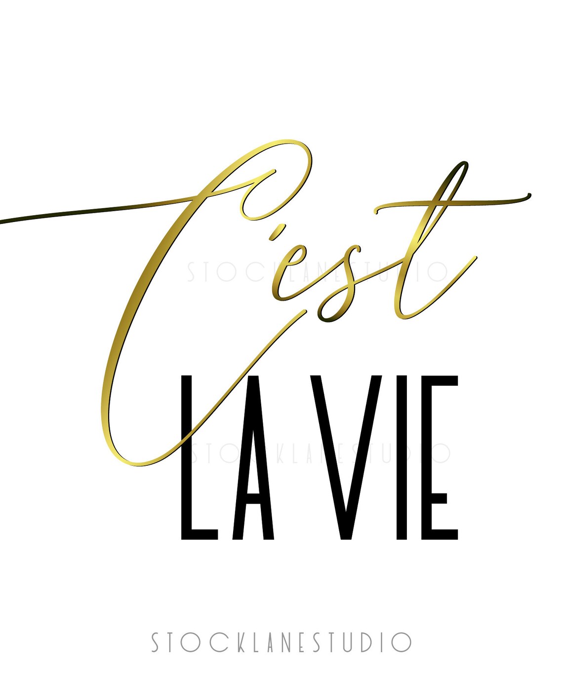 Printable C'est La Vie Wall Art French Quote Instant Etsy