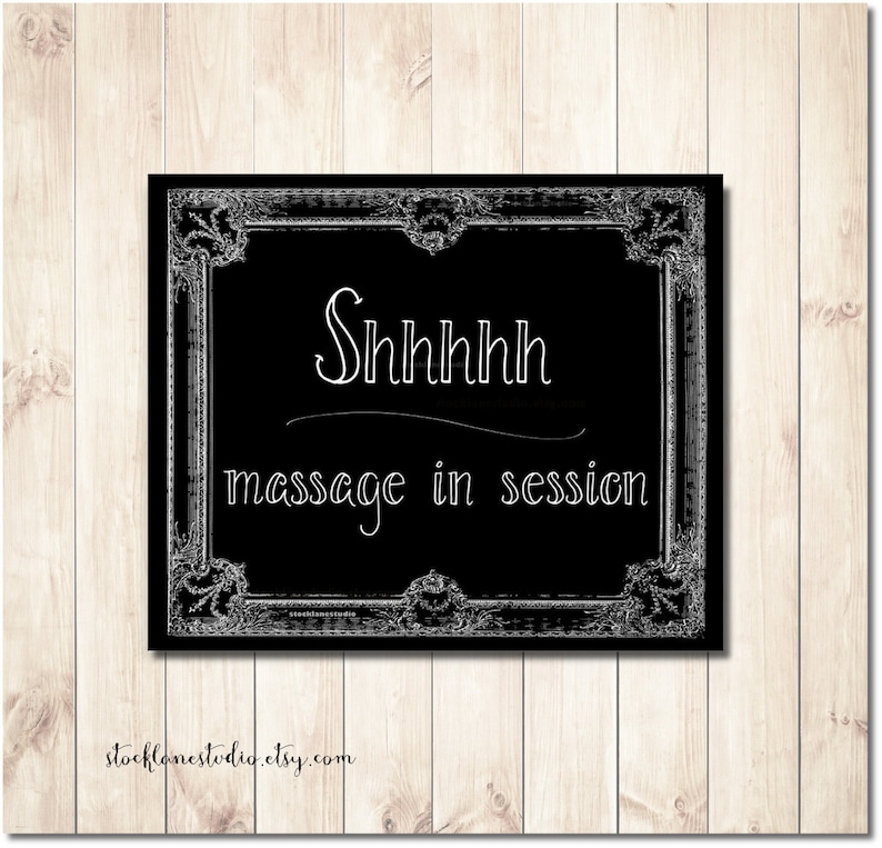 Printable in Session Sign Shhh Massage in Session DIY Spa - Etsy
