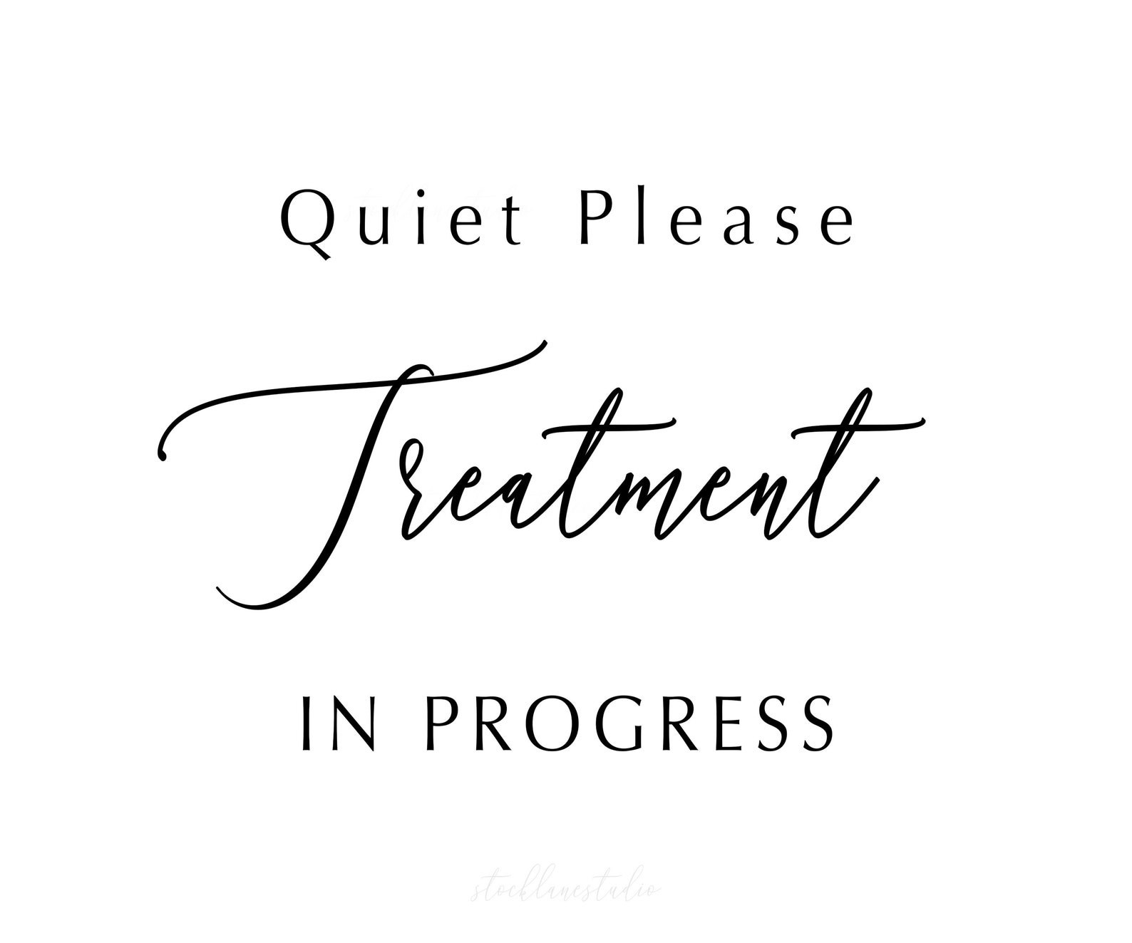 Printable Quiet Please Sign Shhhhh Treatment in Session Do | Etsy