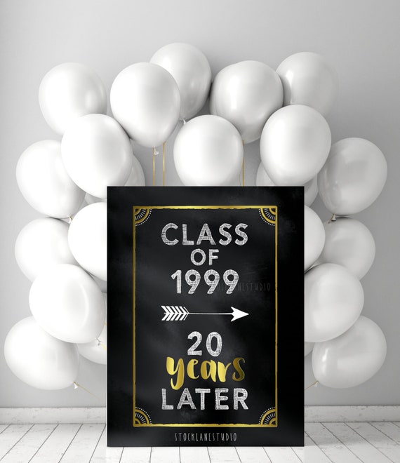 Printable 20th High School Reunion Party Decorations Class Of Etsy