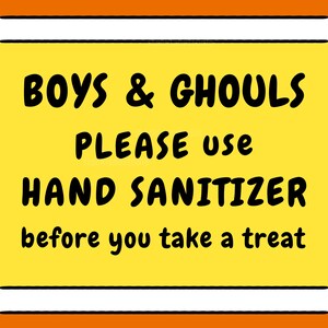 Printable No Trick or Treating Sign, Candy Corn Design, Sorry Boys and ...