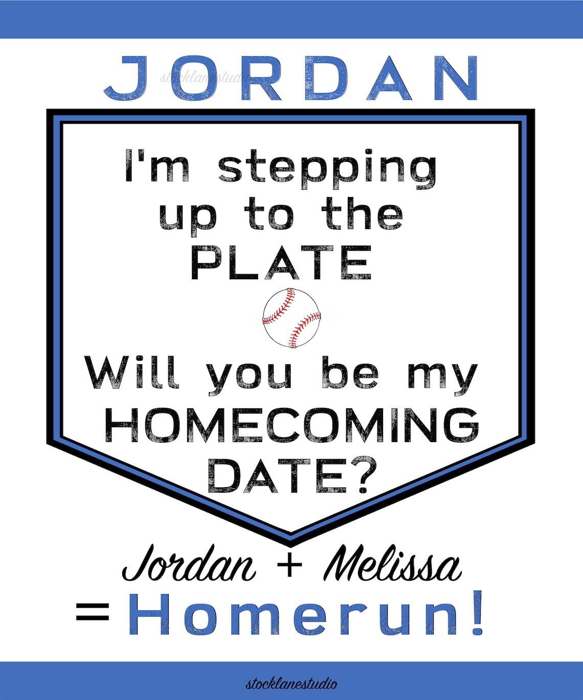 Custom Printable Baseball Prom Proposal Sign Personalized Etsy
