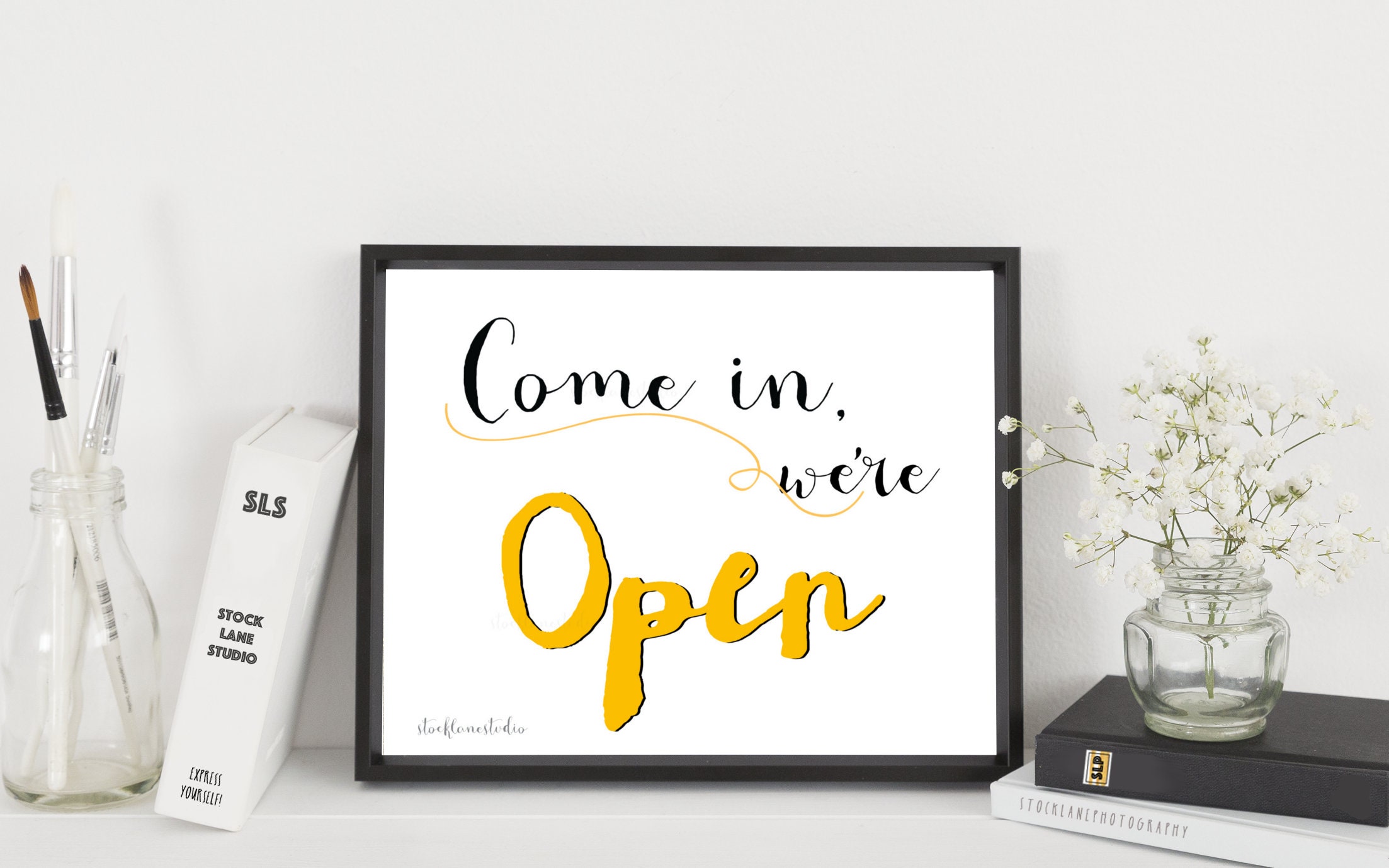 Come in We're Open Sign Printable Door Window Sign for | Etsy Canada