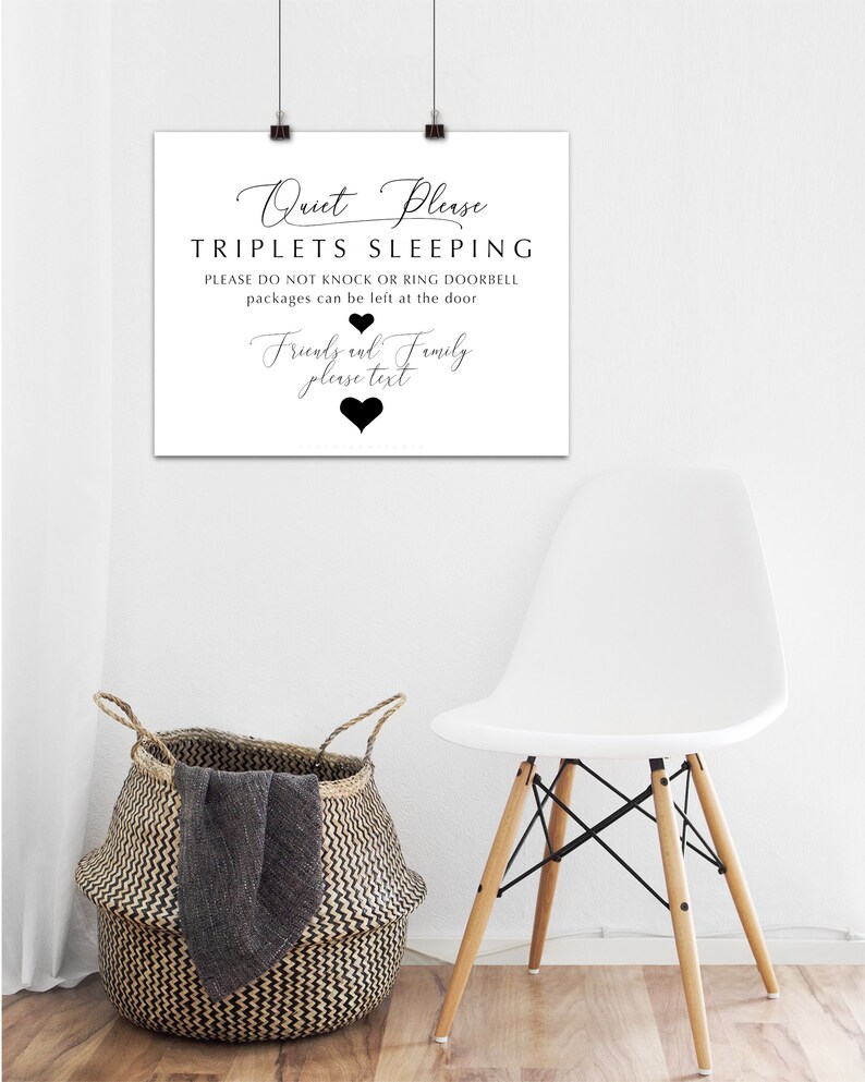 Printable Quiet Please Baby Sleeping Do Not Knock Ring | Etsy