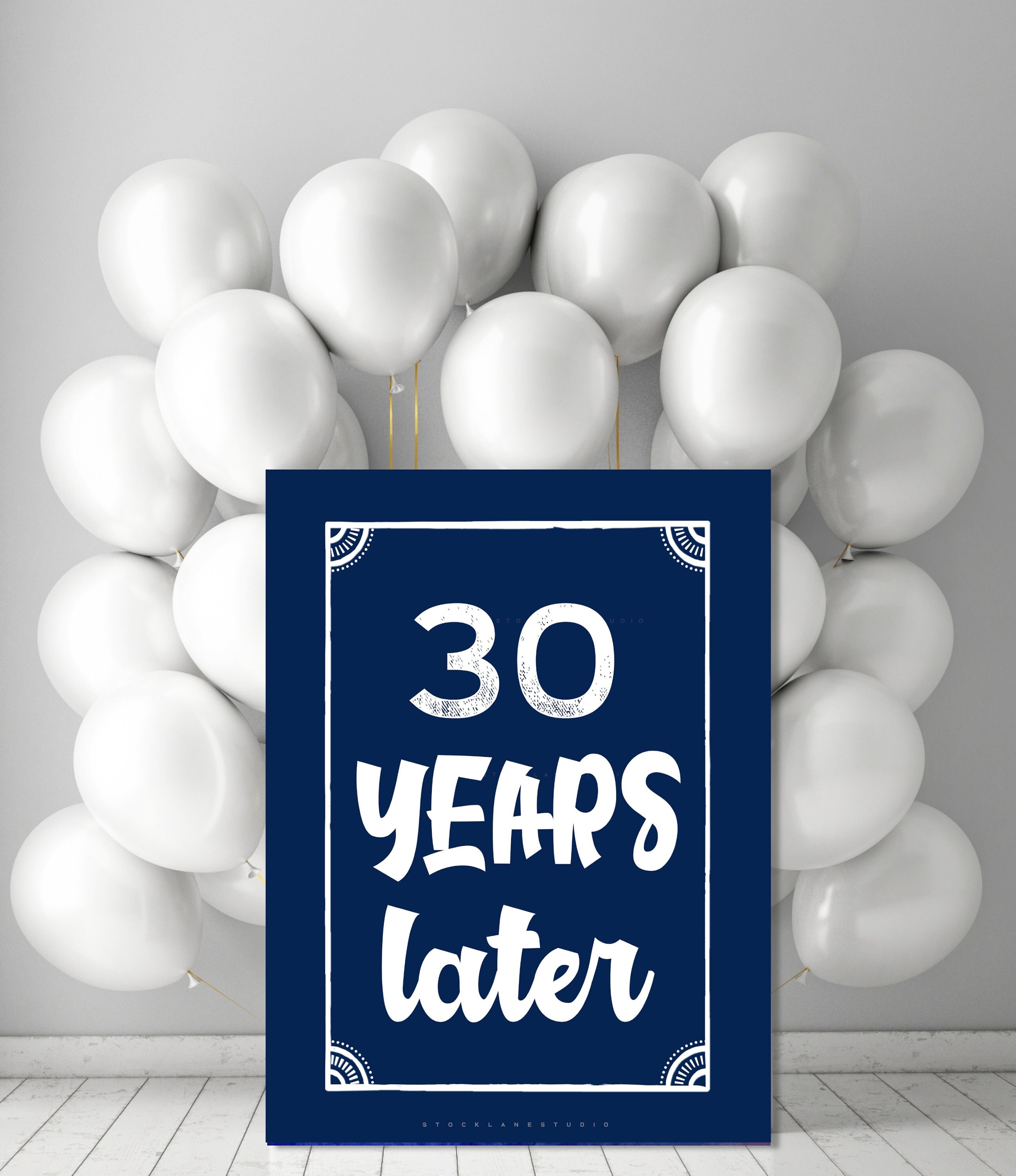 Big Dot Of Happiness Reunited Blue Fold & Flare Centerpieces - 10 Count, Royal Blue Class Reunion Table Decor