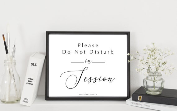 Printable Do Not Disturb in Session Sign DIY Quiet Door Sign - Etsy Israel