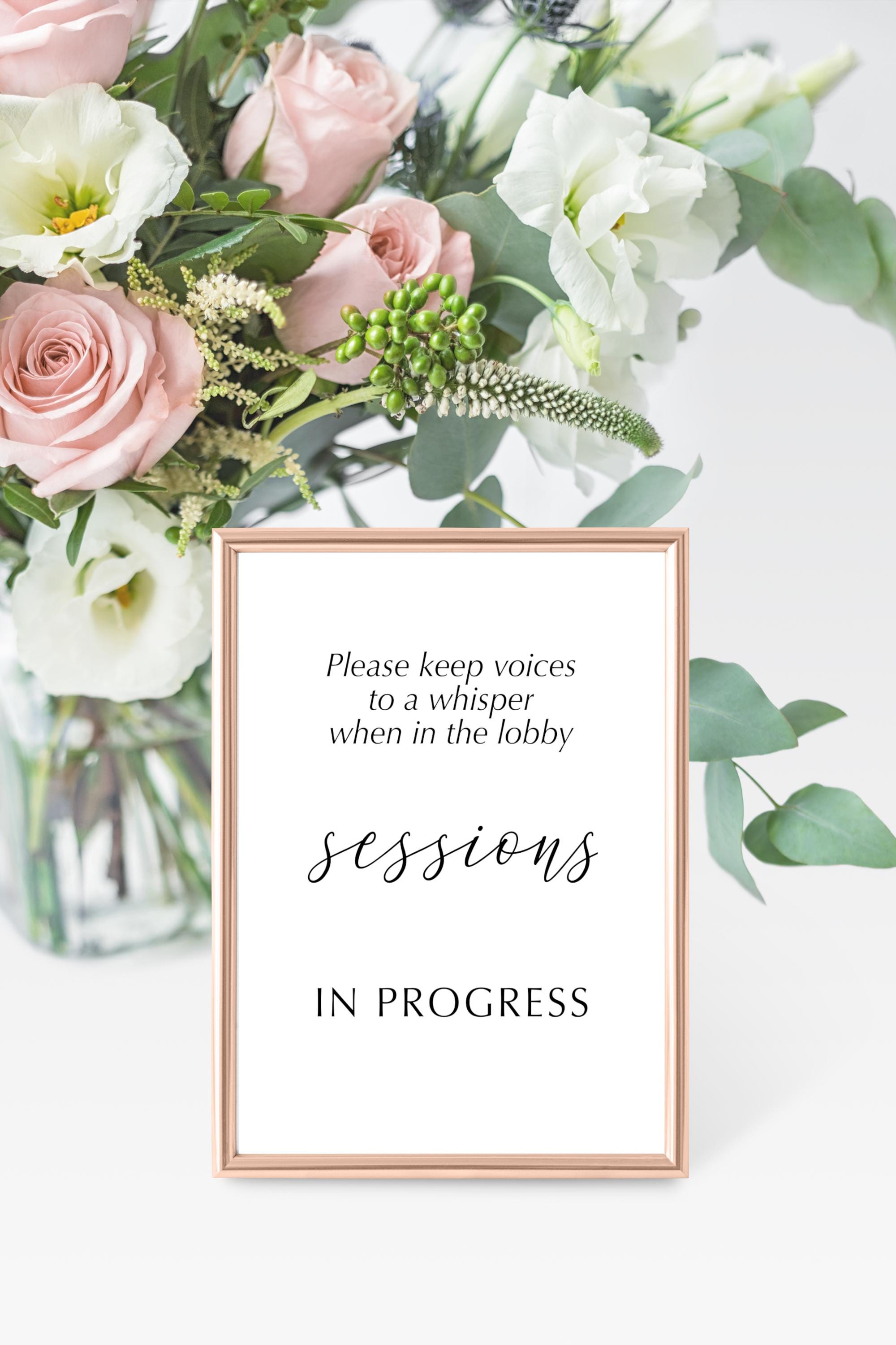 Printable Quiet Sign, Soft Voices Please Therapy Sessions in