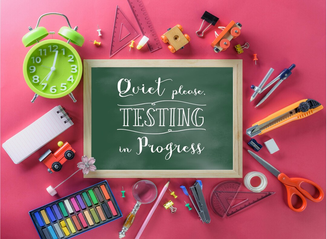 Testing in Progress Sign: Green Chalkboard Print (digital Download) - Etsy