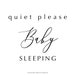 Printable Quiet Please Baby Sleeping Sign, Do Not Disturb, Baby Shower ...