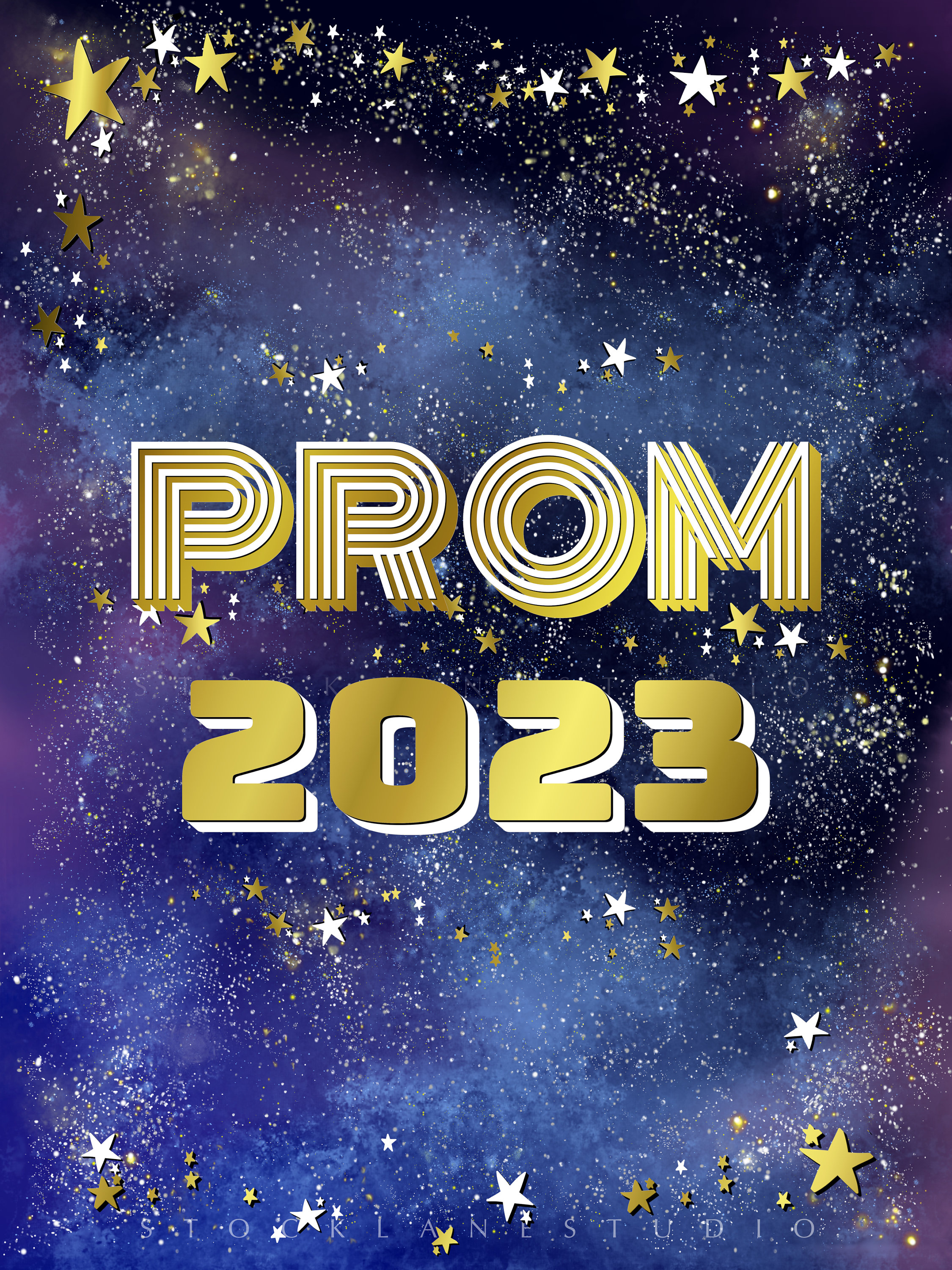 Printable Prom 2023 Event Poster Yard Sign Banner Blue - Etsy