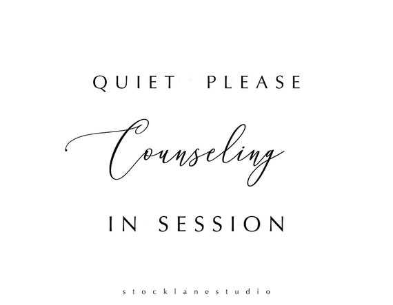 Printable Quiet Please Counseling in Session for Therapist - Etsy