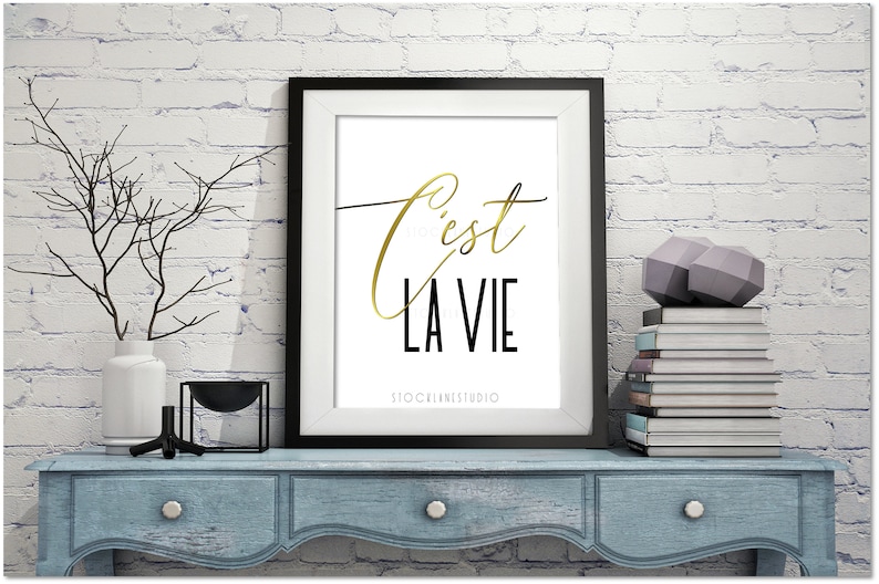 Printable C'est La Vie Wall Art French Quote Instant - Etsy