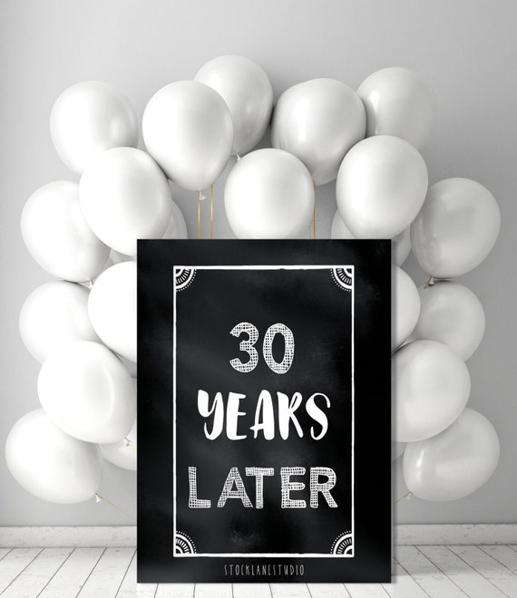 Printable High School Reunion Sign Thirty Years Later 30th Etsy