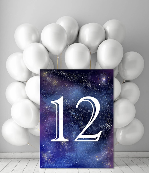 12th Birthday Decorations Printable Space Party Decor For Twelve Year Old Boy Jpg Pdf Digital Download Jpg Pdf You Print 5x7 To 14x18