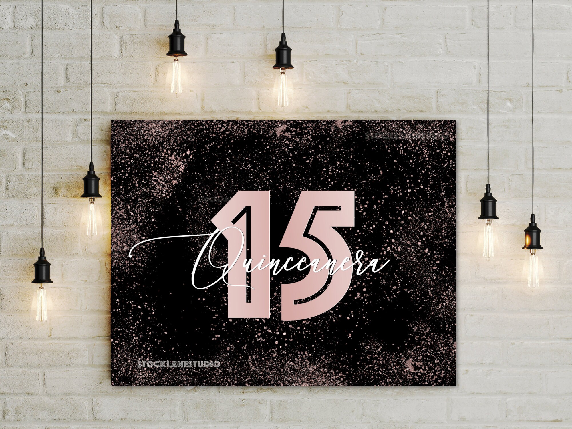 Printable Sweet Sixteen Poster, Confetti Birthday Decorations for 16