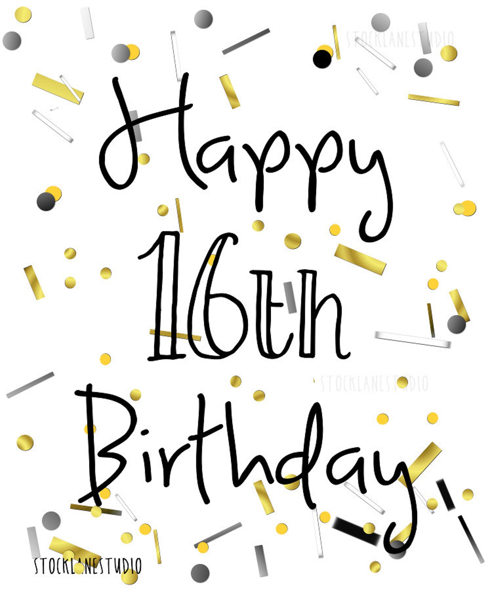 Free Printable Happy 16th Birthday Signs