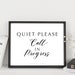 Quiet Please Call in Progress Printable Home Office or School Door Sign