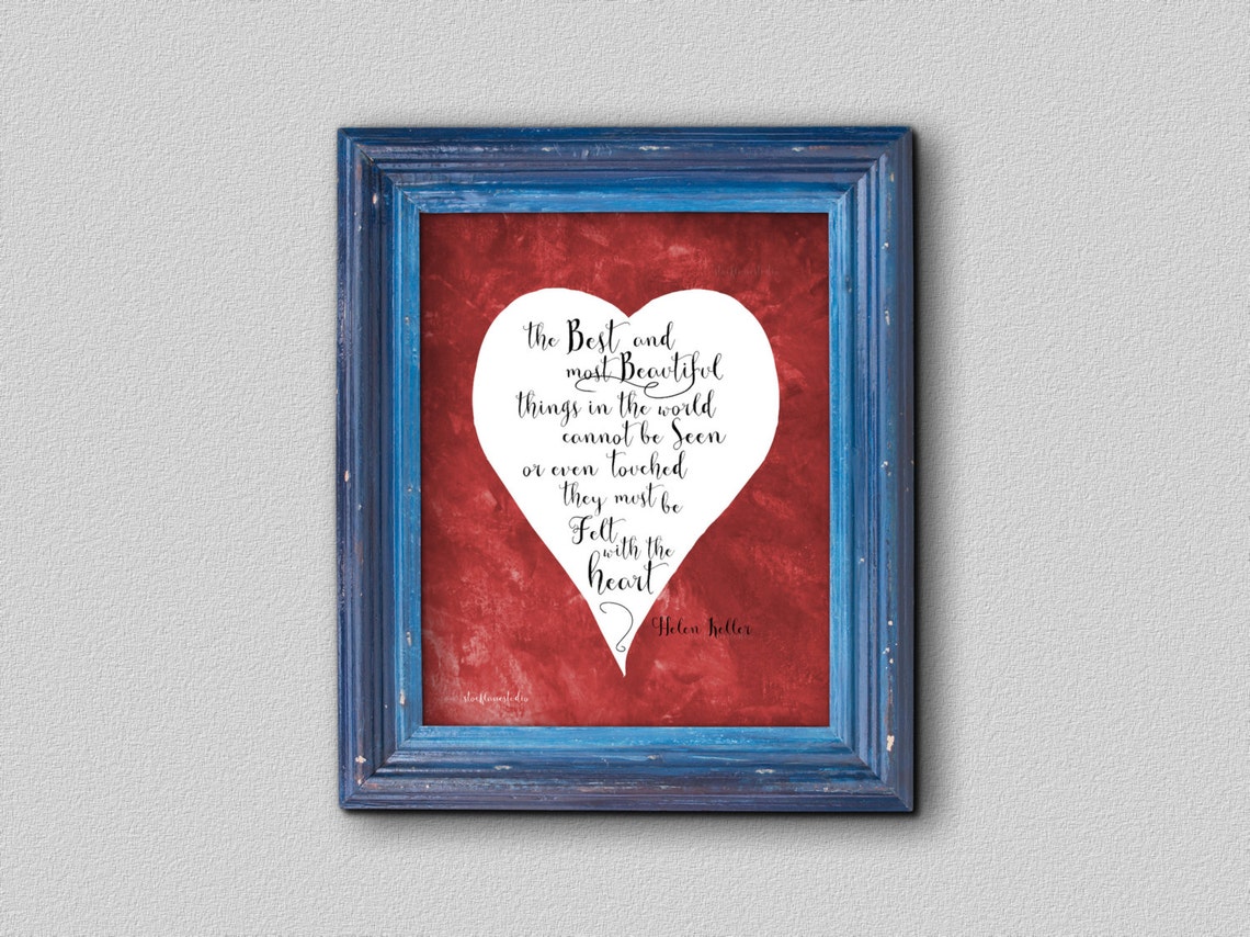 Printable Helen Keller Quote Wall Art Inspirational Teacher - Etsy