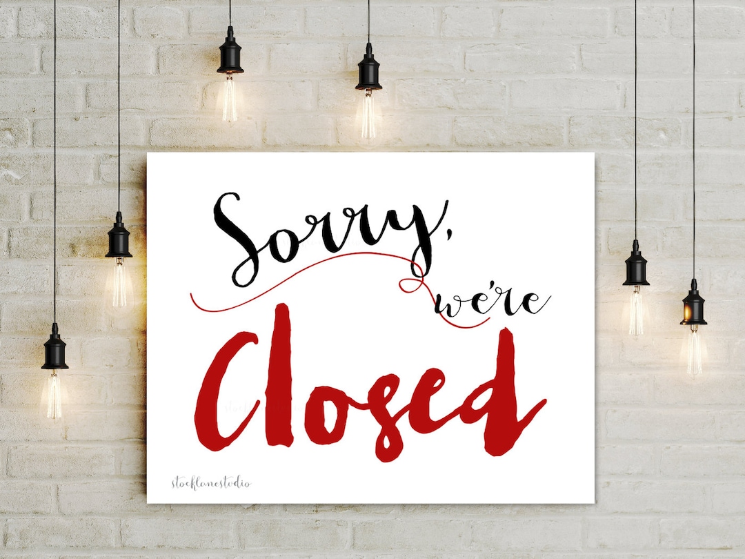 Closed Sign, Simple Closed Sign, Closed Shop Sign, Closed Building Sign,  Closed Decor, Sign for Shopfront, Cute Store Sign, Store Metal Sign -   Norway