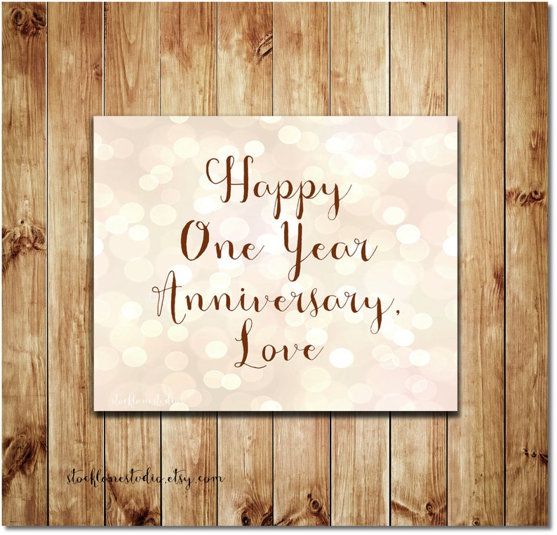 Printable Anniversary Decorations Happy One Year Anniversary - Etsy