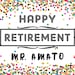 Printable Happy Retirement Customized Sign With Confetti Background ...