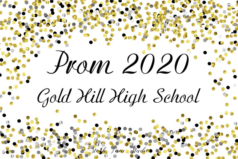Printable Prom 2021 gold bokeh poster digital prom party | Etsy