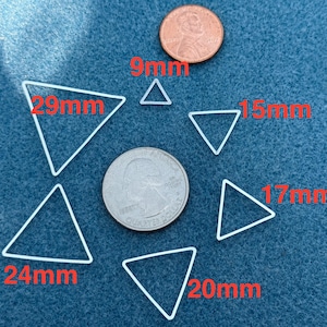 Silver Plated Triangle Shaped Link Findings Connector Jump Rings - 20pcs