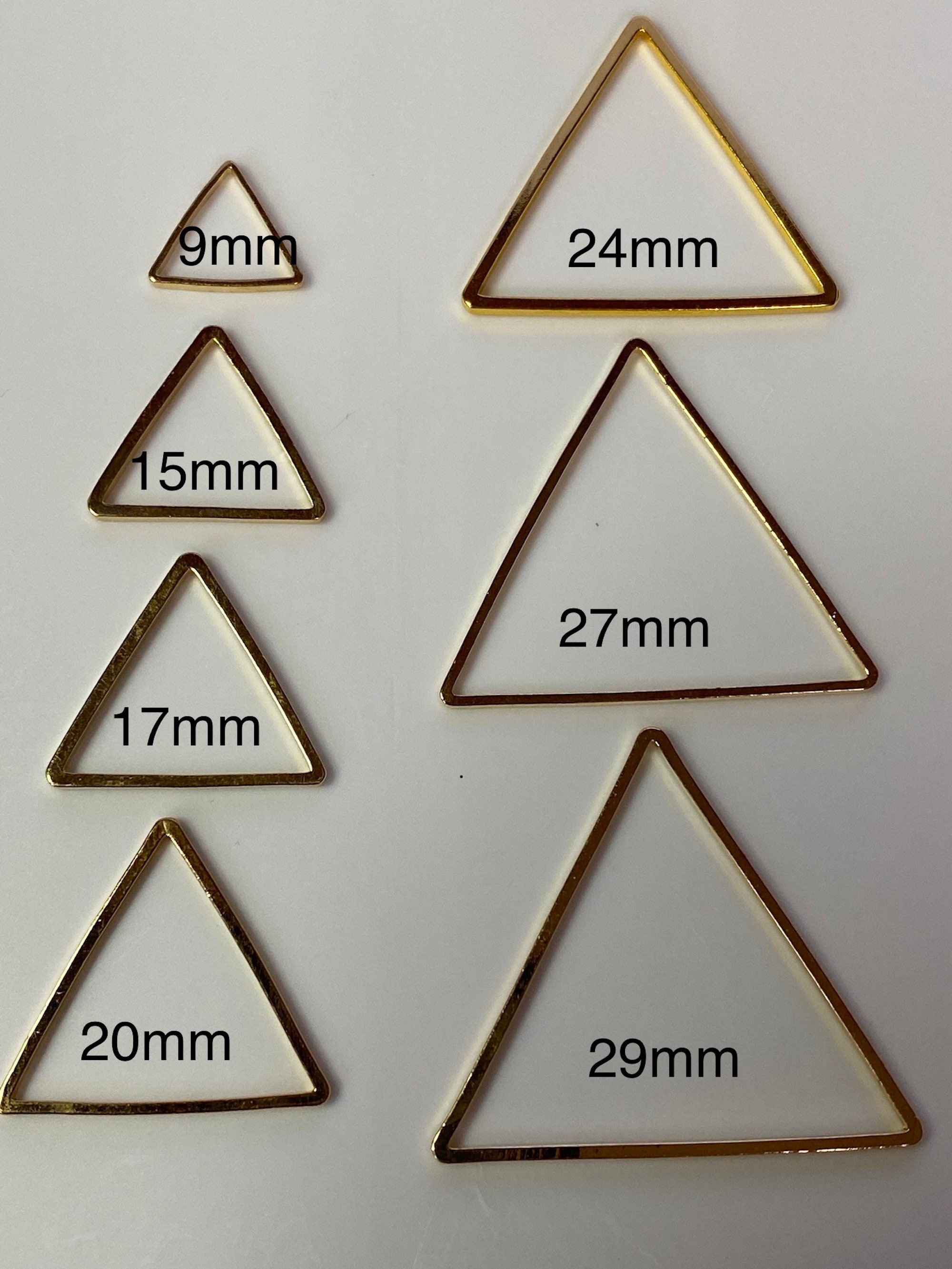 Gold Triangle Shaped Link Findings Connector Jump Rings - 20pcs