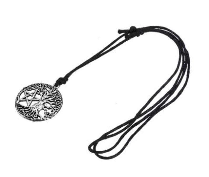 Tree of Life Pendant Pentacle Pentagram Wicca Pagan Necklace