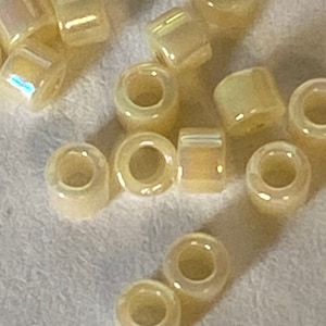 Miyuki 11/0 Delicas Beads -  Opaque Cream AB - Approximately 7.2GM - C--DB157