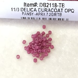 Miyuki 11/0 Delicas Beads - Duracoat Opaque Pansy - Approximately 7.2GM - B--DB2118