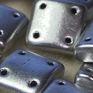 FIXER Beads W/ 4 Vertical Holes - 8x7mm - 20 pieces - Crystal Bronze Aluminium - S--FXRV8700030-01700