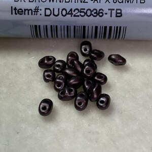 MiniDUO 2*4mm - Approx. 8GM - Pastel Dark Brown/Bronze - R--DU0425036