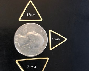 Brass Triangle Shaped Link Findings Connector Jump Rings - 20pcs