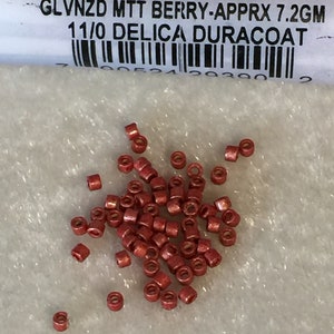 Miyuki 11/0 Delicas Beads -  Duracoat Galvanized Matte Berry - Approximately 7.2GM - B--DB1838F