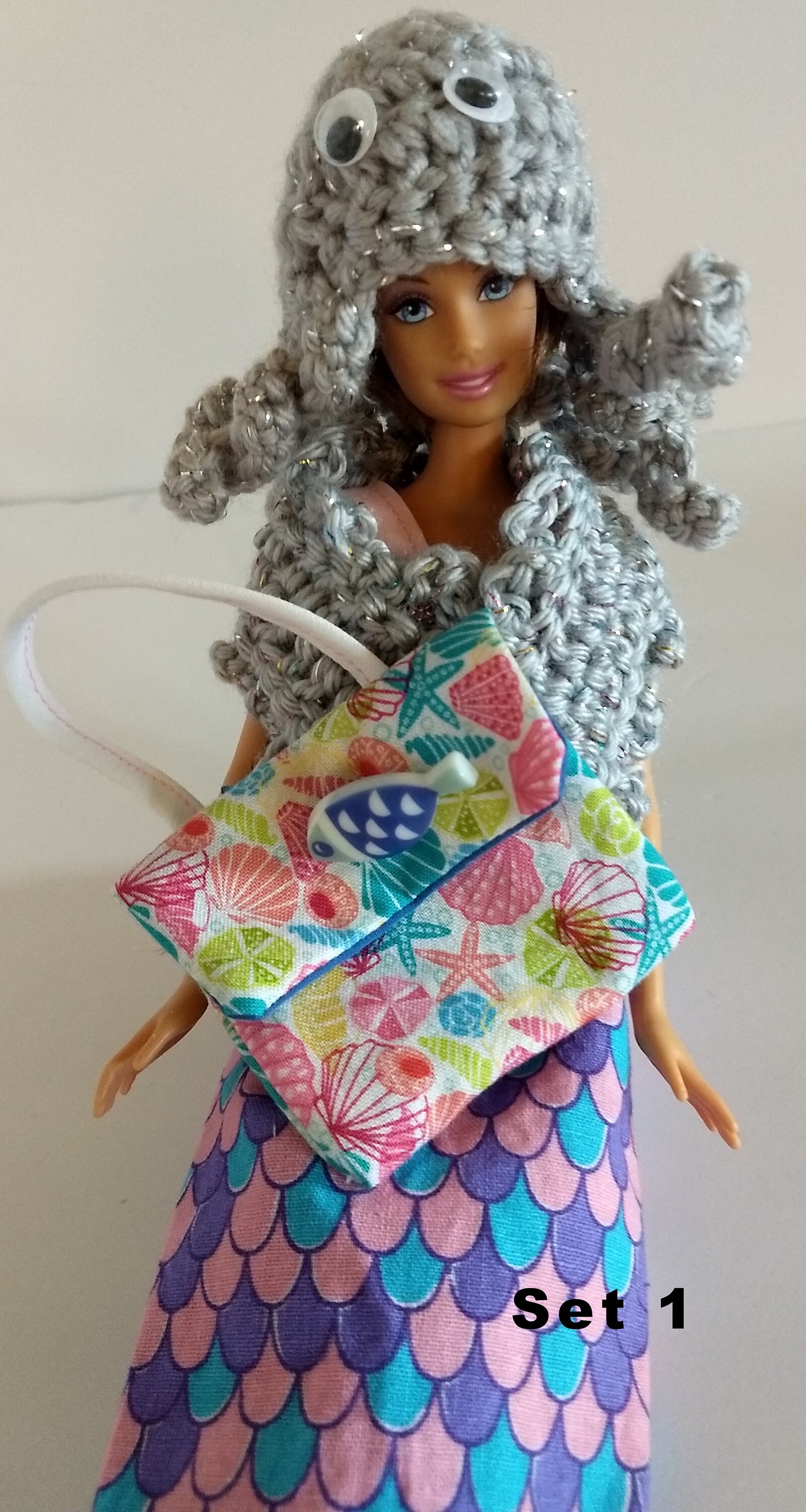 Mermaid tail blanket dress and accessories for BARBIE 16 Etsy