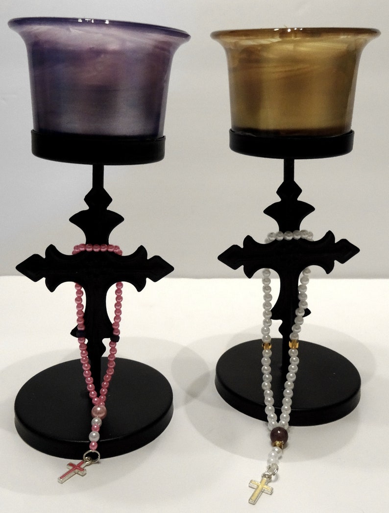 Upcycled Floor Lamps With Cross And Rosary 1 6 Doll Furniture Barbie Blythe Monster High Bratz