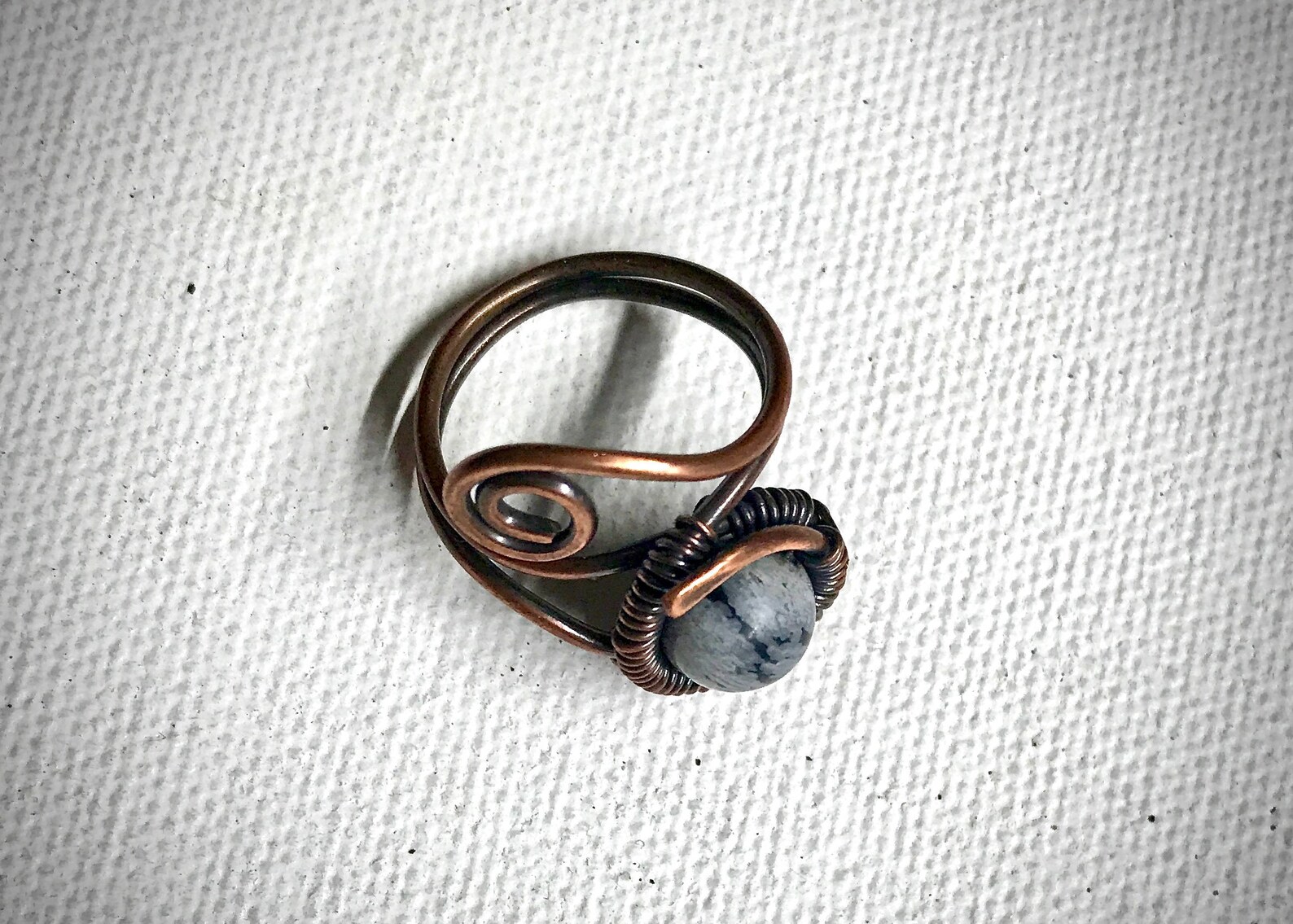 Copper Wire Wrapped Ring Etsy