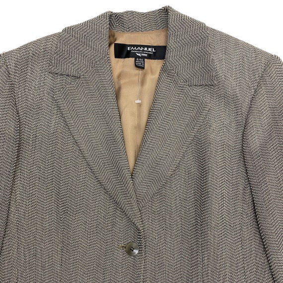 Vintage Blazer Womens Jacket Size 6 Brown Wool Em… - image 7