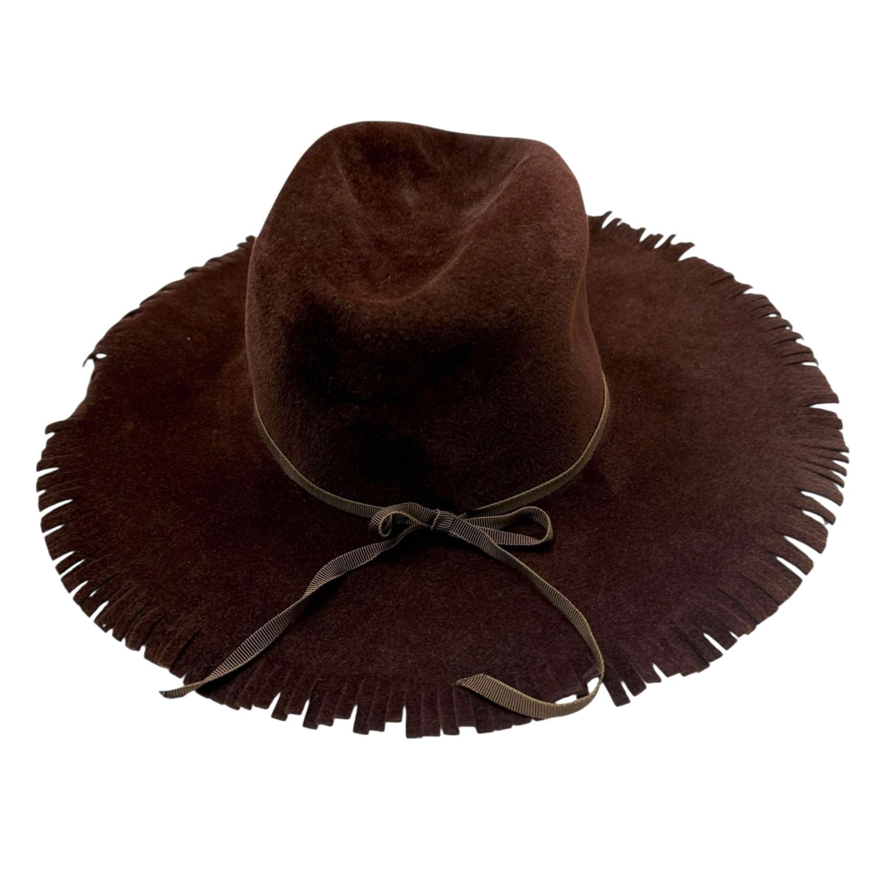 Vintage Mr K Originals Wool Cowboy Hat Cream Off White Dressy Grosgrain Wide Bow Nowadays, the term milliner isn main image 4