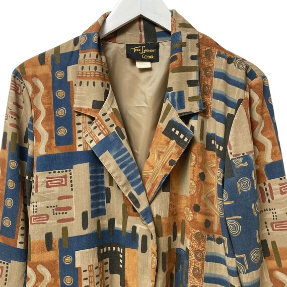 Vintage 80s Boho Print Blazer: Toni Garment, Relaxed Fit Size Small