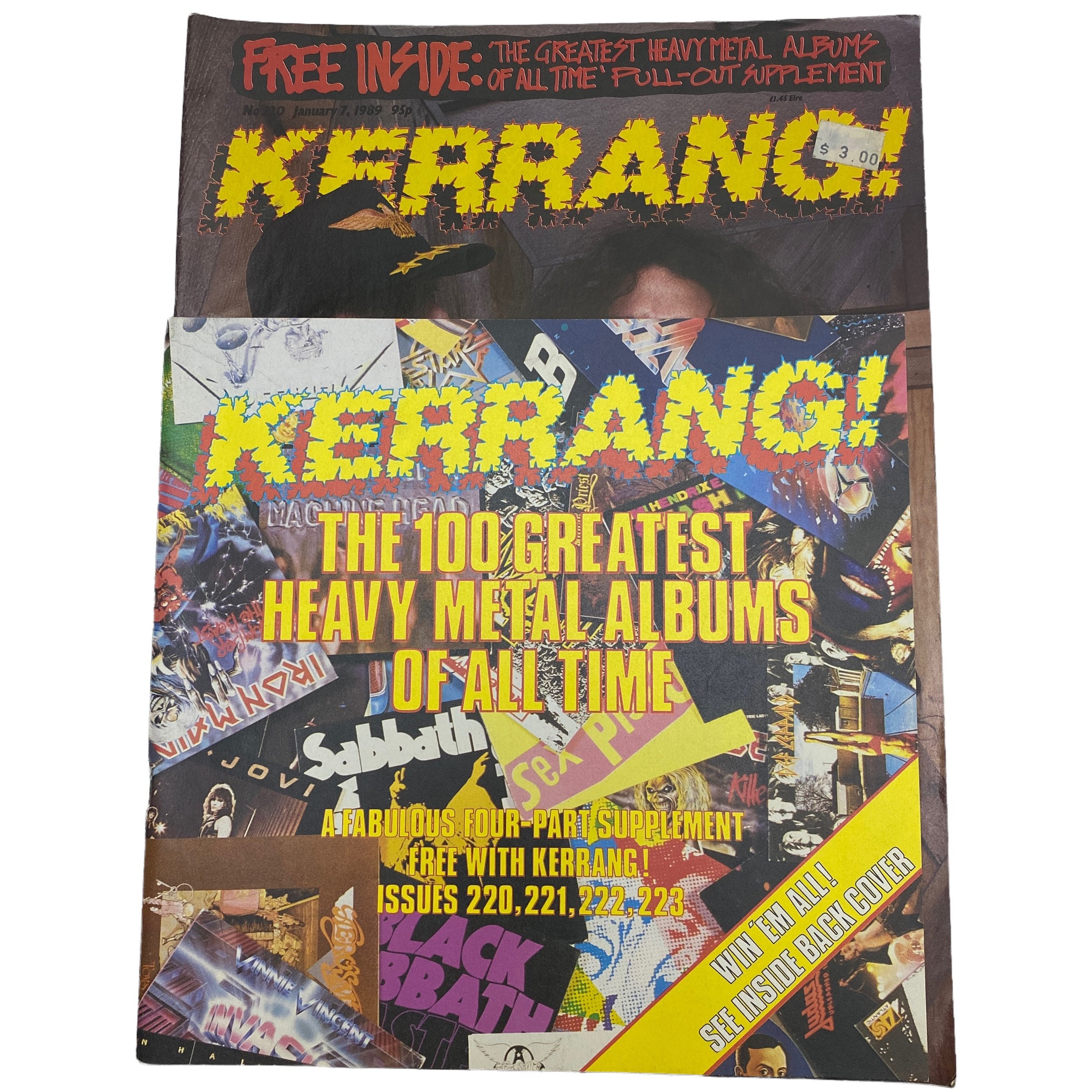 KERRANG MAGAZINES Vintage 1980-90s Rock Heavy Metal Punk - Etsy Sweden