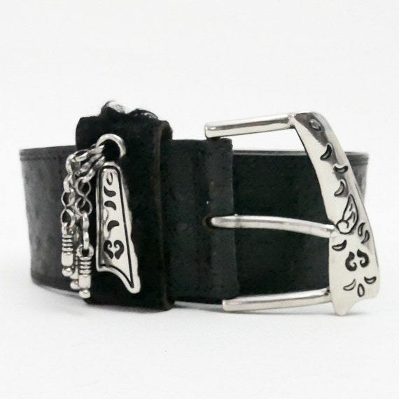 Vintage Doppia Vita Belt Black Ostrich
