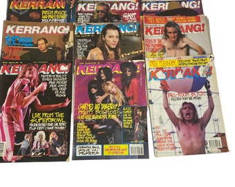 Kerrang! Vintage Rock Magazines - Sold Individually- 1980s Heavy Metal Punk Music